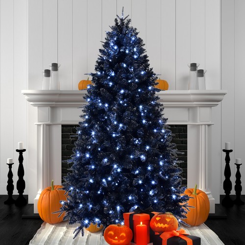 5ft black prelit halloween - black,